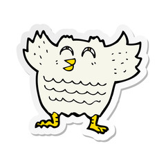 sticker of a cartoon black bird