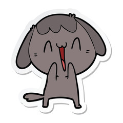 Obraz premium sticker of a cute cartoon dog