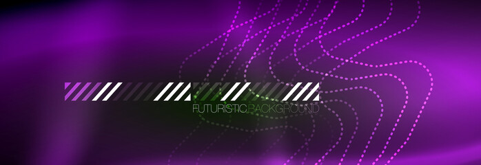 Shiny neon lights background, techno design, modern wallpaper for your project