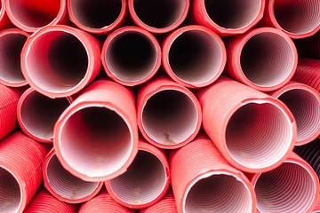 stock of pipes for construction