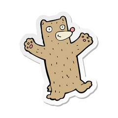 sticker of a cartoon bear