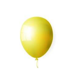 Realistic yellow balloon
