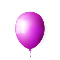 Purple realistic balloon