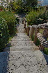 Garden in old town Nessebar, Bulgaria