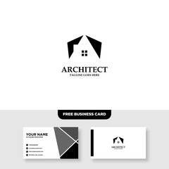 Architecture Company, construction, architect, vector logo template - Vector, Free Business Card