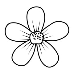 beautiful flower decorative icon