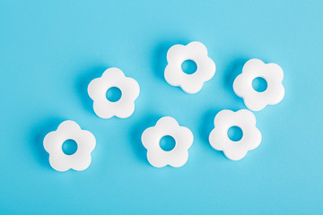 Close up of breath mint candies. Candy mints breath freshener 