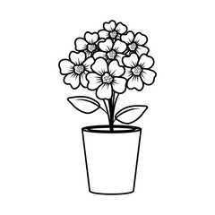 floral decoration in clay pot