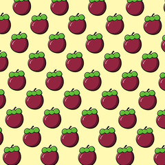 Line Mangosteen Vector