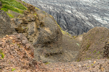  Svinafellsjokull glacier, part of Vatnajokull glacier. Skaftafel National Park on Iceland
