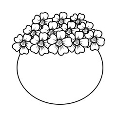 floral decoration in ceramic pot