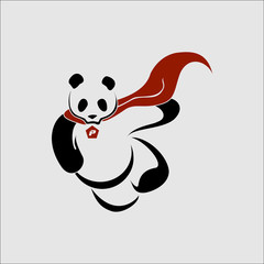 Animal Icon Logo concept, Pet icon logo, Panda icon for T-Shirt will the best