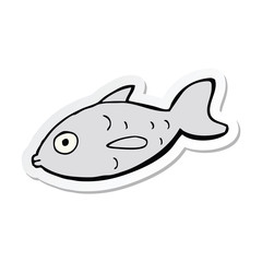 sticker of a cartoon fish