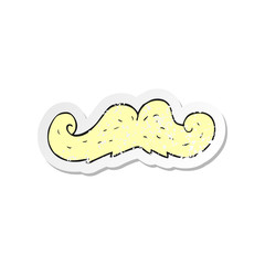 retro distressed sticker of a cartoon mustache