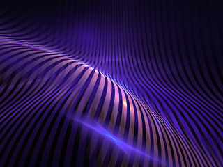 Energy transfer, abstract purple futuristic 3d illustration.