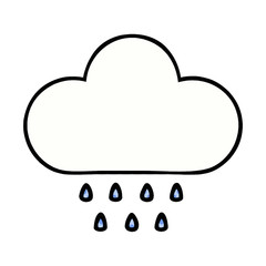 comic book style cartoon rain cloud
