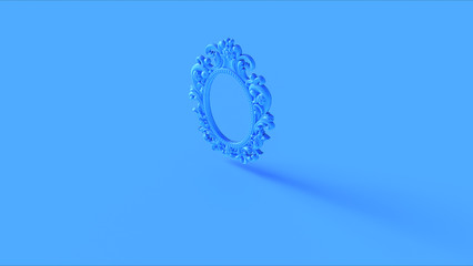 Fototapeta premium Blue Antique Ellipse Baroque Frame