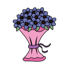 beutiful flowers bouquet icon