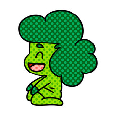 cartoon of a kawaii alien girl