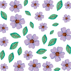 beautiful flowers decorative pattern