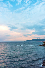 Fototapeta premium Sunrise on the Southern Italian Mediterranean Sea