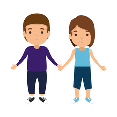 young couple avatars characters