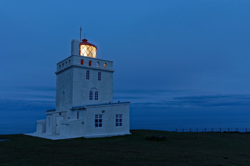 Leuchtturm von Dyrh&oacute;laey, Vik, Island