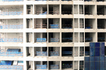 Close up Under construction new Condominium Building at Kuala Lumpur, Malaysia