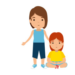 mother with daughter characters