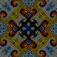 Vector mosaic art pattern. Curved mosaic image