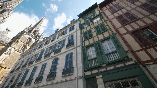 Basque colombage half-timbered house Bayonne France