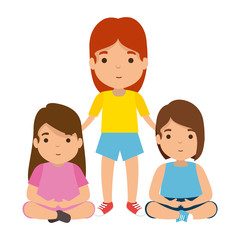 mother with daughters characters