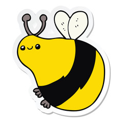sticker of a cartoon bee