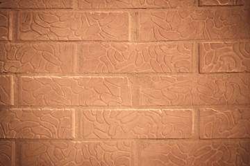 Fototapeta premium Background red textured brick wall. Can be used in the design as a blank.