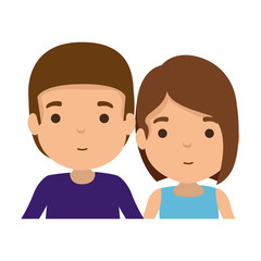 young couple avatars characters