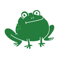 quirky hand drawn cartoon frog