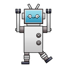 gradient shaded cartoon robot