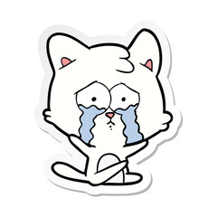 sticker of a cartoon cat