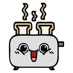 cute cartoon of a toaster
