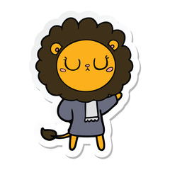 sticker of a cartoon lion
