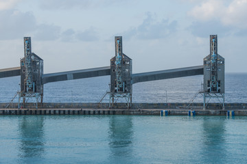 3 Sugar loading towers, located at Bridgetown Port. Barbados