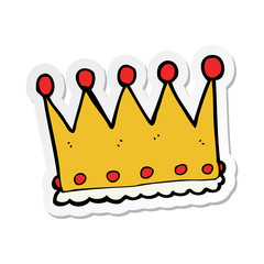 sticker of a cartoon crown