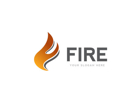 F fire initial logo design inspiration