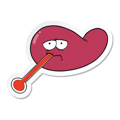 sticker of a cartoon ill gall bladder