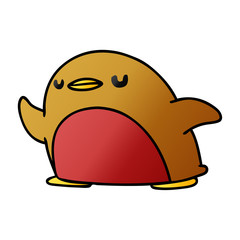 gradient cartoon cute kawaii red robin
