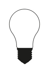 Black and white light bulb