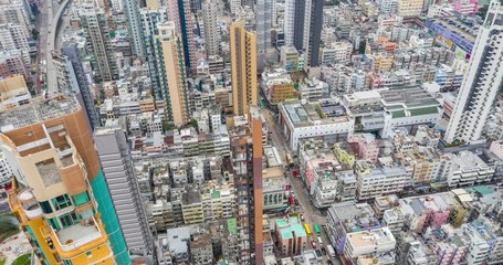 Top view of Hong Kong old town