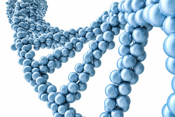 3d rendering, DNA with blue background