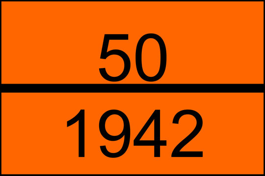 Warntafel orange mit 50-31942