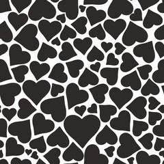 Seamless pattern with hearts. Isolated vector illustration.